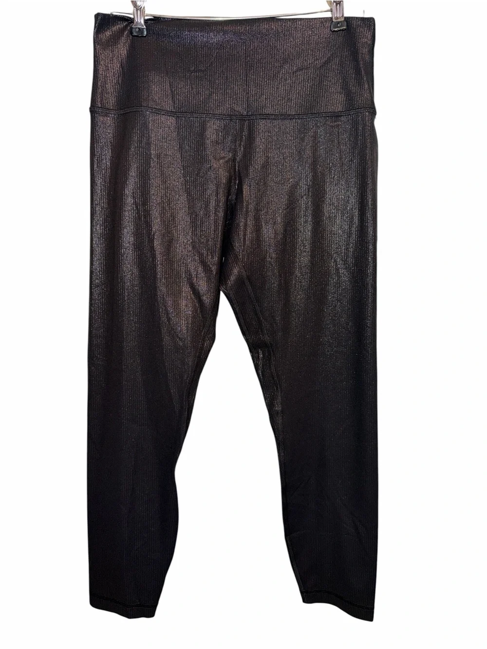 Lululemon Align High-Rise Ribbed Pant 25” Shine Radiate Foil Print Black NWT